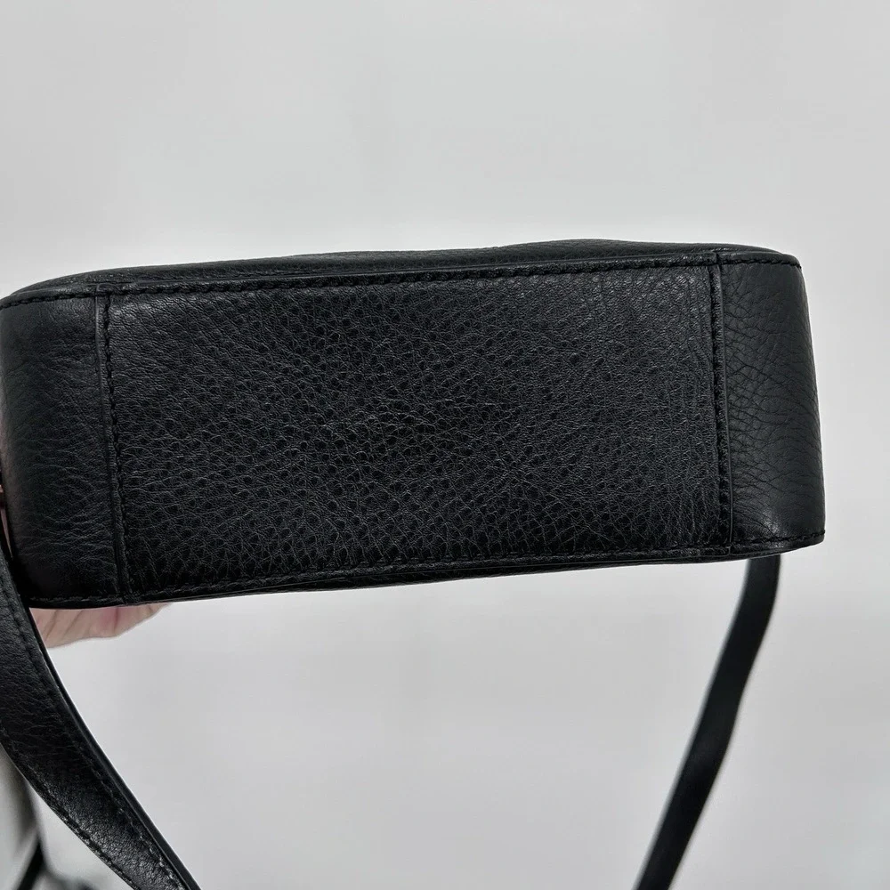 Kate Spade Chrystie Street‎ Isla Black Leather Turnlock Shoulder Handbag Purse